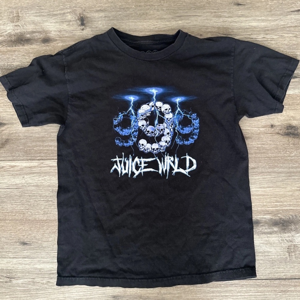 Juice World 999 Club VANITY Skull Black Double Side Graphic T Shirt Medium